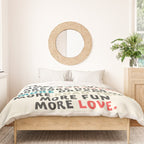 Good vibes quote, more sleep, dreaming, road trips, love, fun, happy life, lettering, laughter Duvet Cover Gallery Image 3