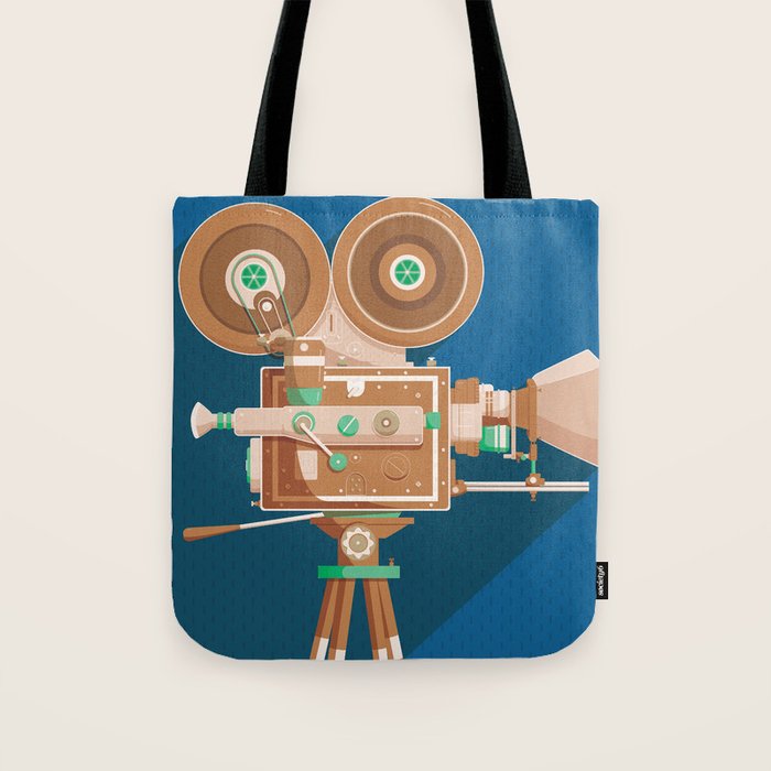 Cine Blue Lens Tote Bag Gallery Image 1