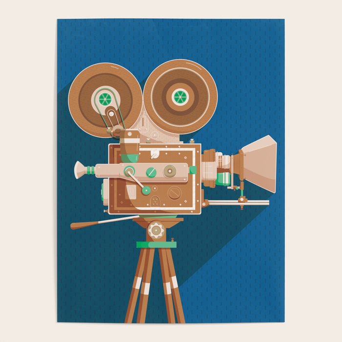 Cine Blue Lens Poster