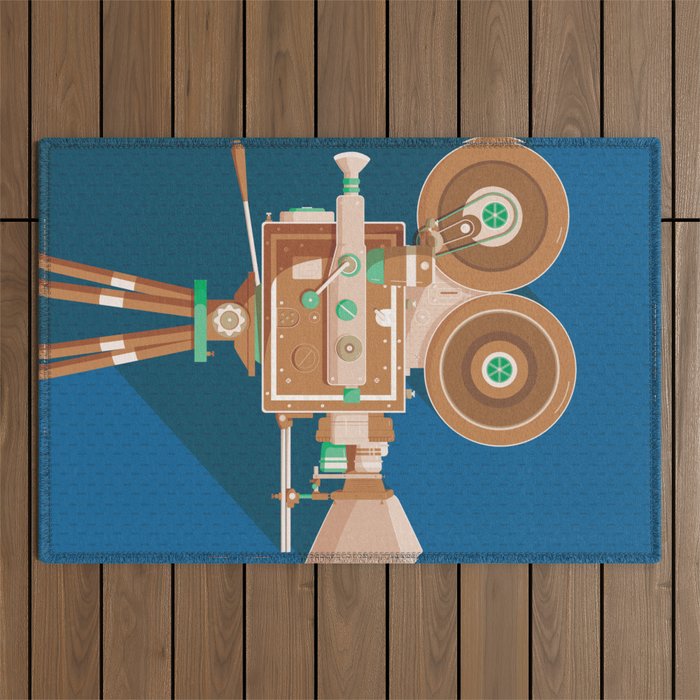 Cine Blue Lens Outdoor Rug Gallery Image 1