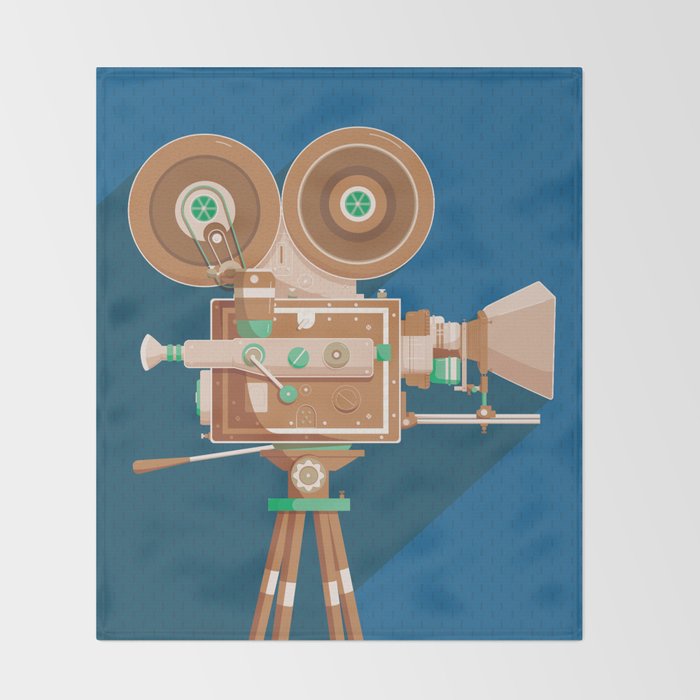 Cine Blue Lens Throw Blanket Gallery Image 2