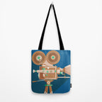 Cine Blue Lens Tote Bag Gallery Image 2