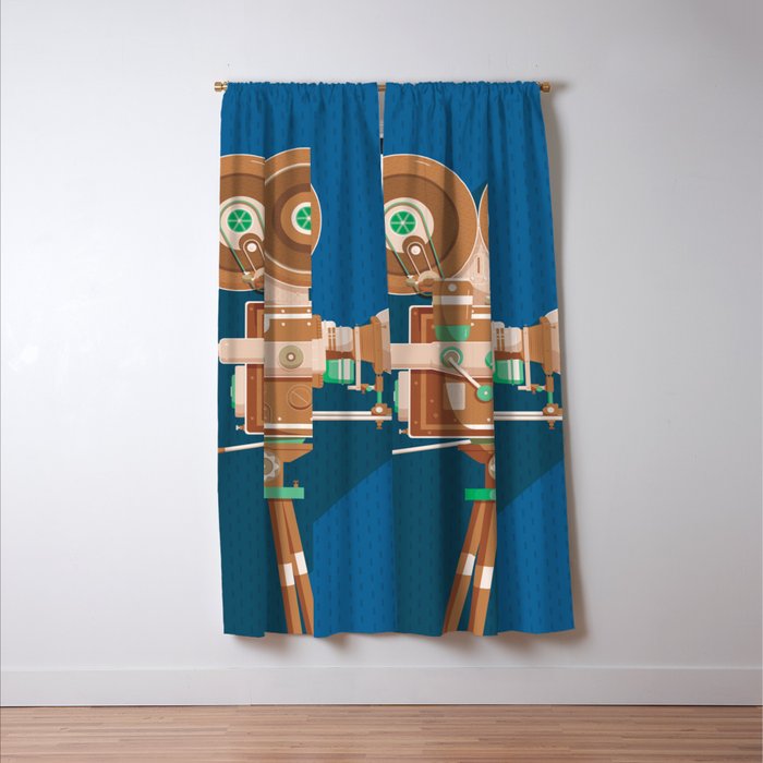 Cine Blue Lens Window Curtain Gallery Image 3