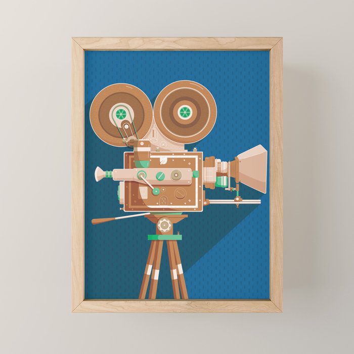 Cine Blue Lens Mini Art Print Gallery Image 1
