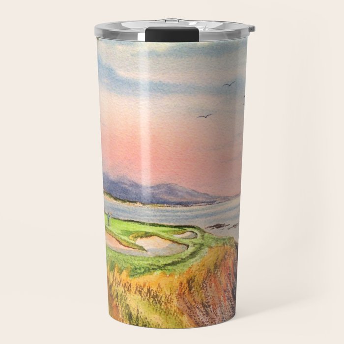 Pebble Beach Golf Course 7th Hole Travel Mug Gallery Image 1