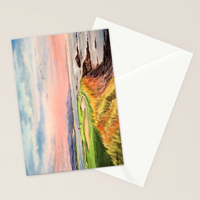 Pebble Beach Golf Course 7th Hole Stationery Card Gallery Image 2
