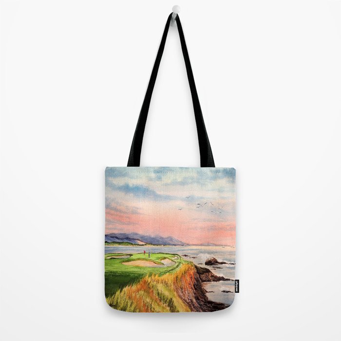 Pebble Beach Golf Course 7th Hole Tote Bag Gallery Image 2