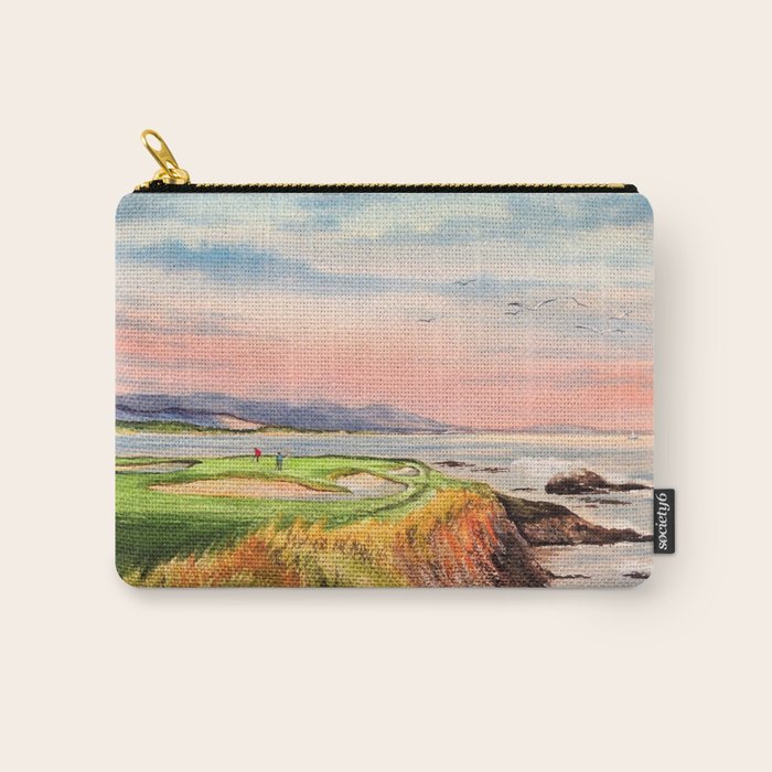 Pebble Beach Golf Course 7th Hole Carry All Pouch Gallery Image 1