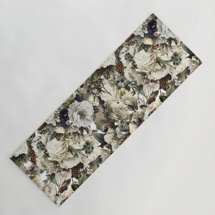 Christmas Vintage Floral Yoga Mat Gallery Image 1