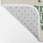 Work Hard and Be Nice to People typography in green Bath Mat Gallery Image 2