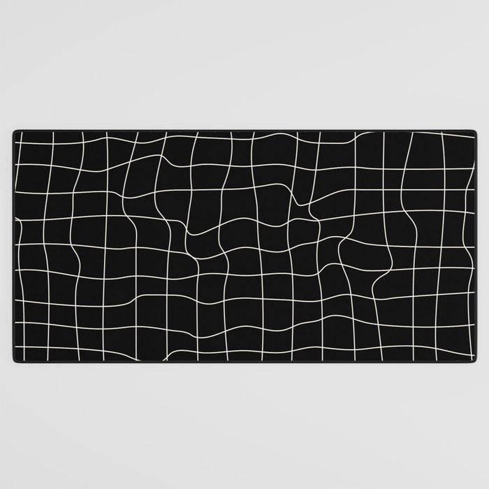 Warp Grid: Midnight Black Edition Desk Mat Gallery Image 3