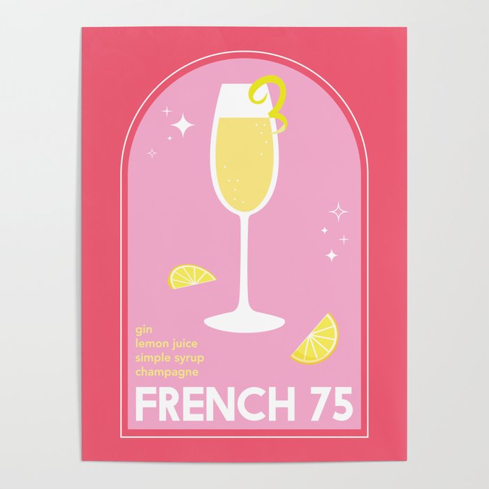 French 75 Cocktail Poster Gallery Image 4