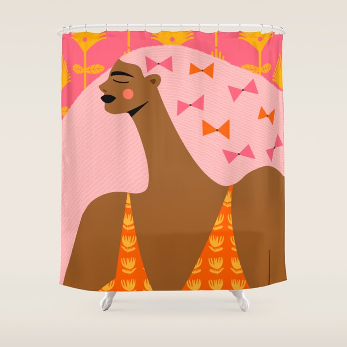 Bow Stacking Queen Shower Curtain Gallery Image 1
