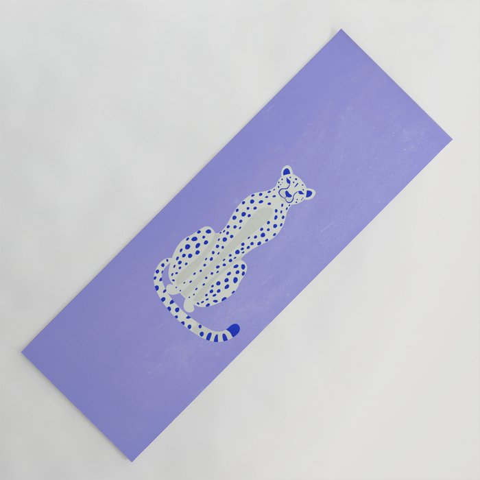 Periwinkle Cheetah Yoga Mat Gallery Image 1