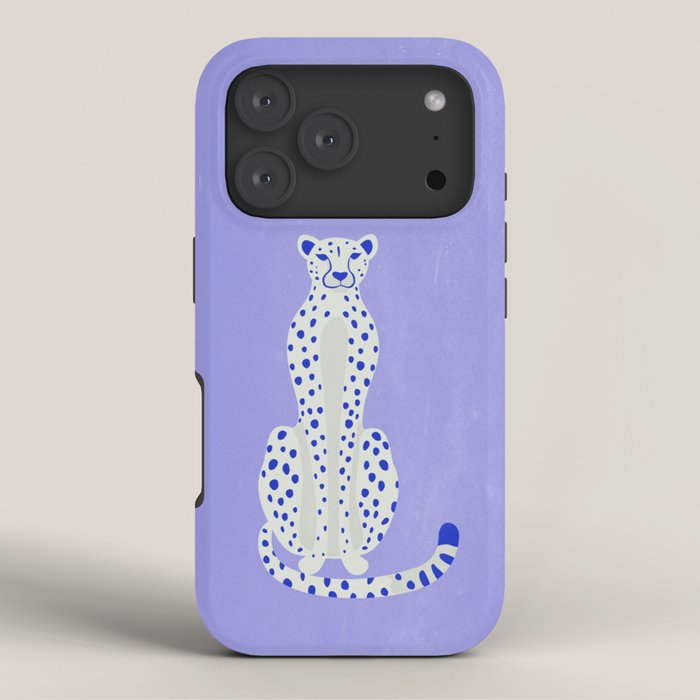 Periwinkle Cheetah iPhone Case Gallery Image 3