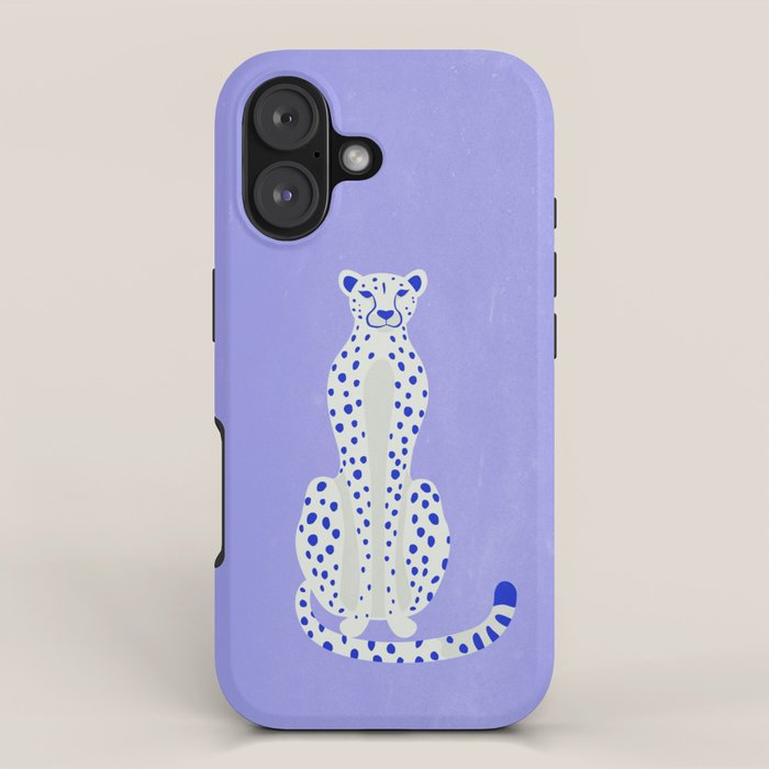 Periwinkle Cheetah iPhone Case Gallery Image 1