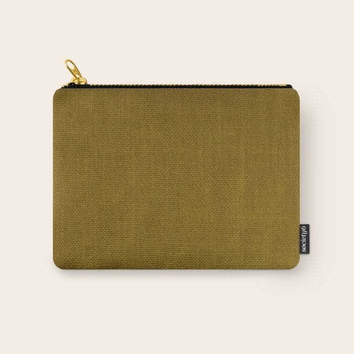 Mustard Velvet Carry All Pouch Gallery Image 1