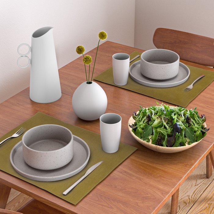 Mustard Velvet Placemat Gallery Image 2