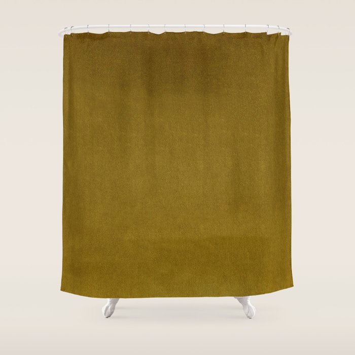 Mustard Velvet Shower Curtain Gallery Image 1