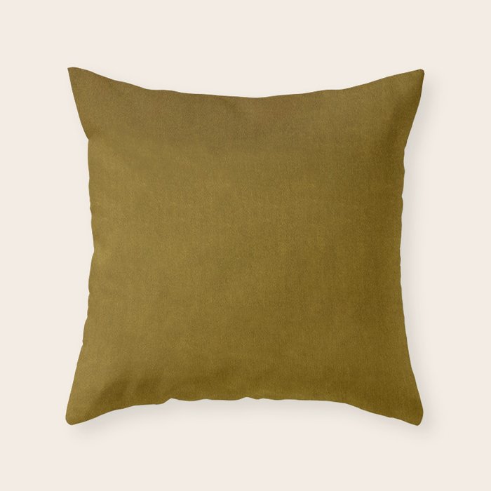 Mustard Velvet Throw Pillow Gallery Image 1