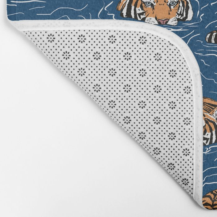 Tigers in the water Bath Mat Gallery Image 2