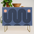 Abstraction_NEW_SUN_BLUE_LINE_POP_ART_Minimalism_0222A Credenza Gallery Image 1