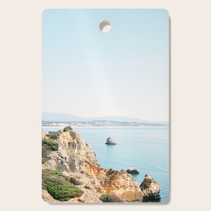 Coast of Lagos, Algarve in Portugal | Bright and airy seascape photography art Cutting Board Gallery Image 1
