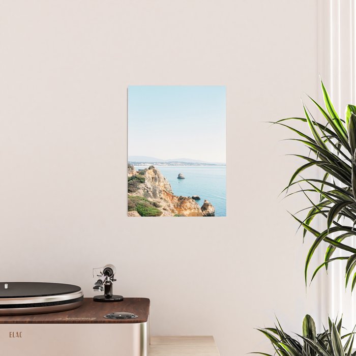 Coast of Lagos, Algarve in Portugal | Bright and airy seascape photography art Poster Gallery Image 2