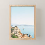 Coast of Lagos, Algarve in Portugal | Bright and airy seascape photography art Mini Art Print Gallery Image 1