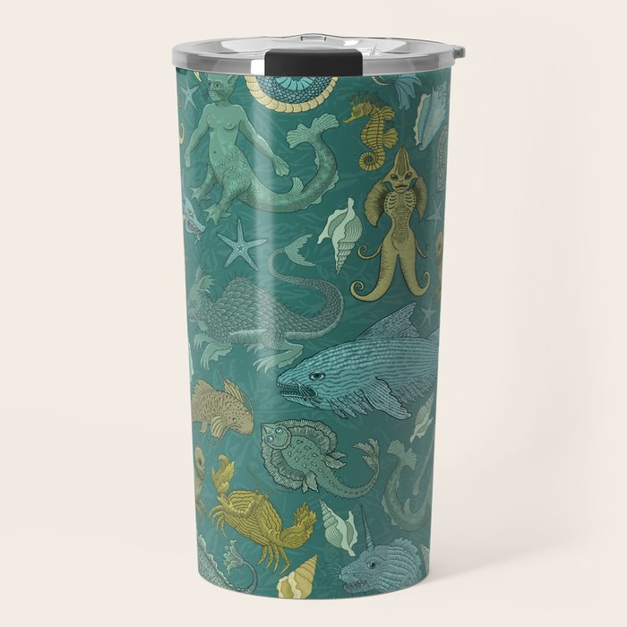 Deepsea Cryptids in Sea Green Travel Mug Gallery Image 1