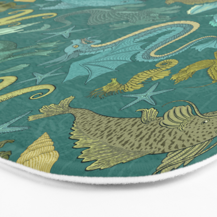 Deepsea Cryptids in Sea Green Bath Mat Gallery Image 3
