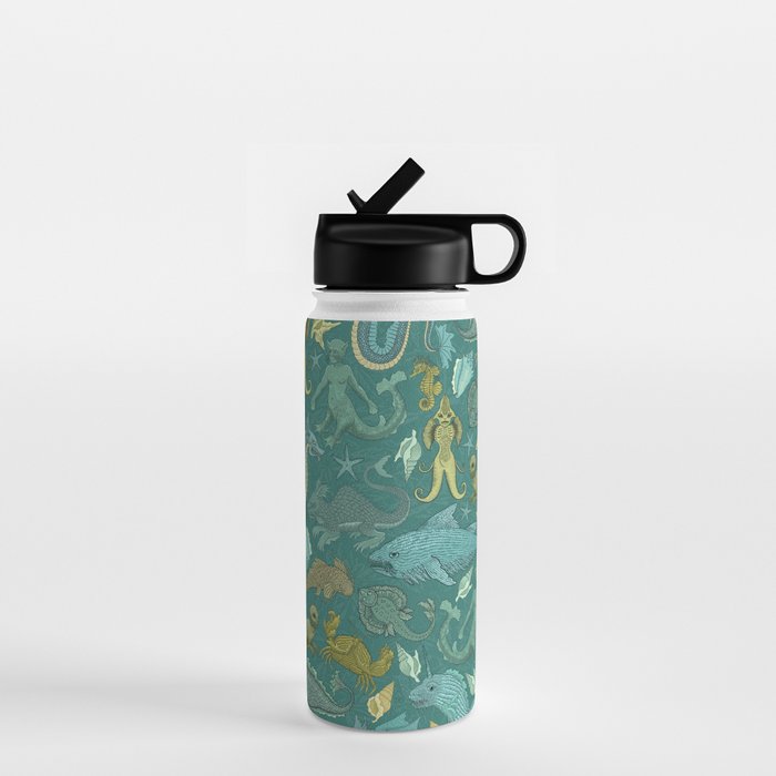 Deepsea Cryptids in Sea Green Water Bottle