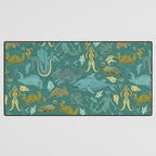 Deepsea Cryptids in Sea Green Desk Mat Gallery Image 3