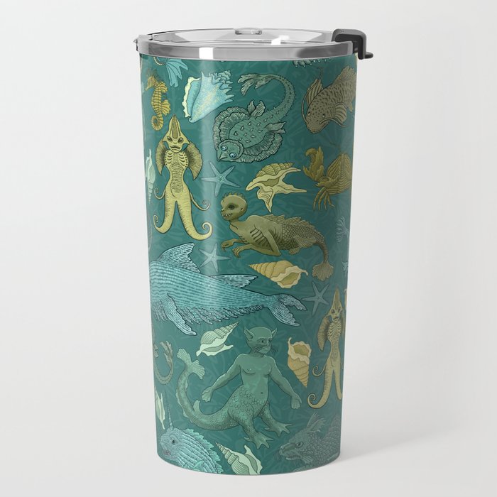 Deepsea Cryptids in Sea Green Travel Mug Gallery Image 2