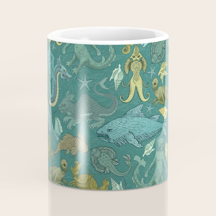 Deepsea Cryptids in Sea Green Coffee Mug Gallery Image 4