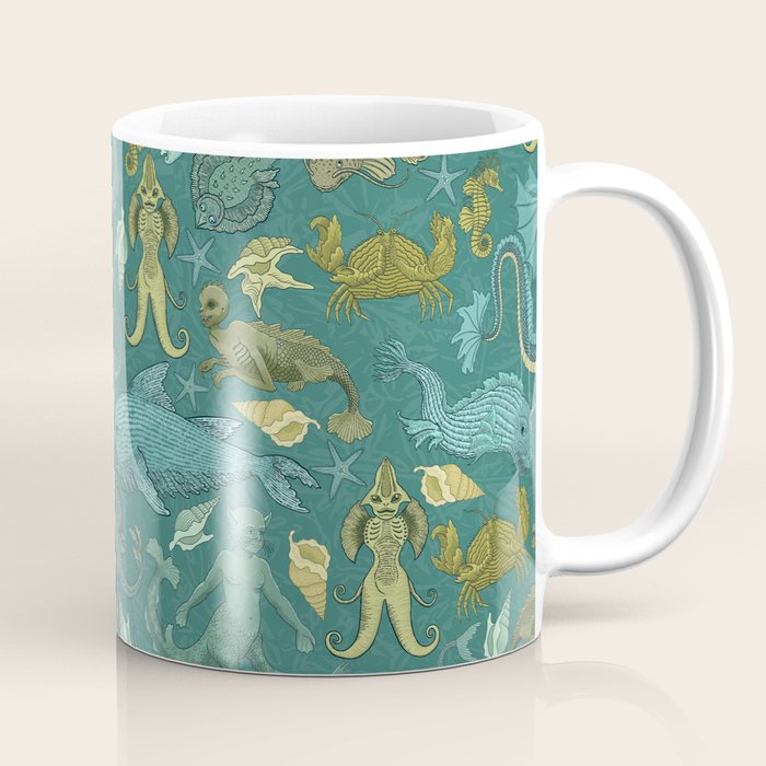 Deepsea Cryptids in Sea Green Coffee Mug Gallery Image 1