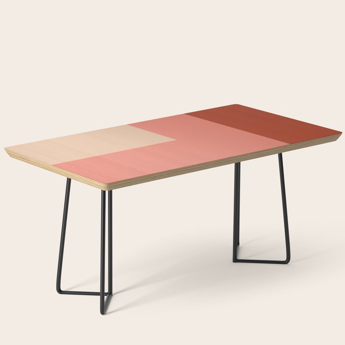 terracotta color block   Coffee Table Gallery Image 1