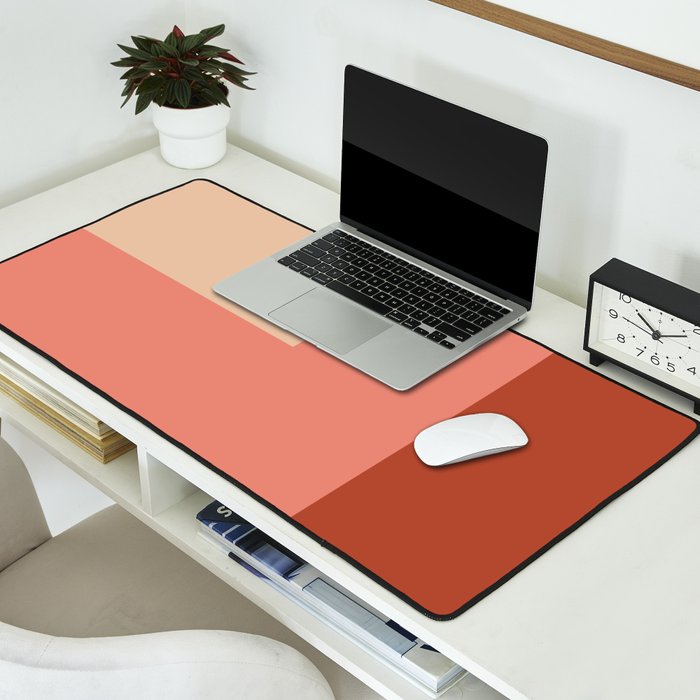 terracotta color block   Desk Mat Gallery Image 2