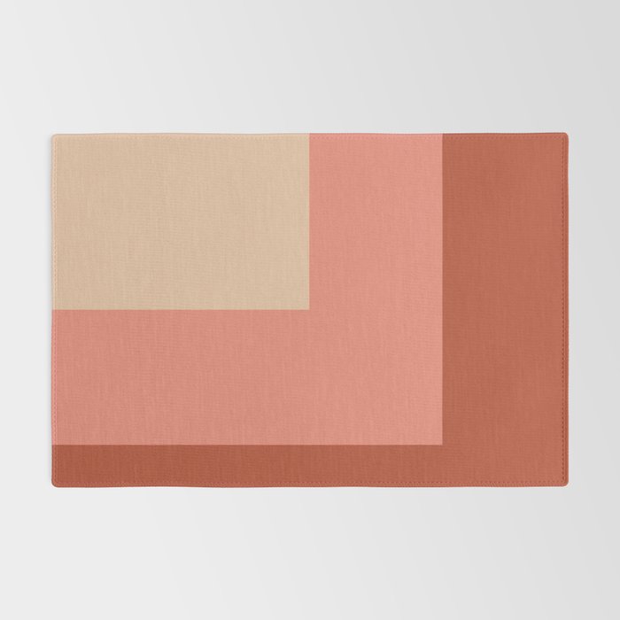 terracotta color block   Rug Gallery Image 2