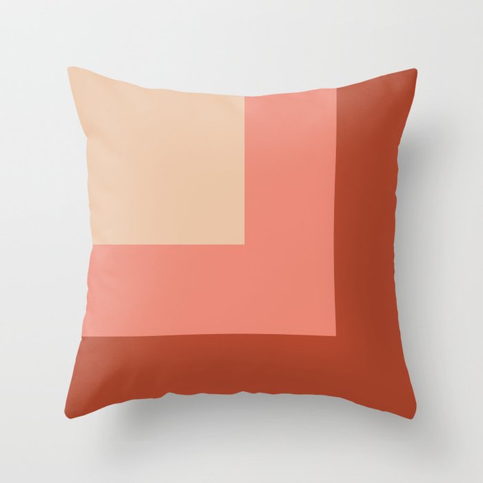 terracotta color block   Throw Pillow Gallery Image 6