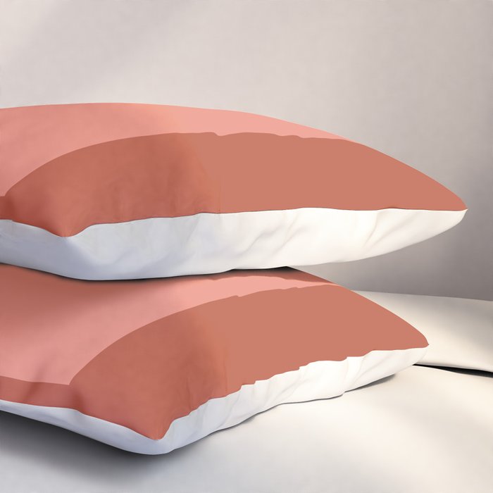 terracotta color block   Pillow Sham Gallery Image 3