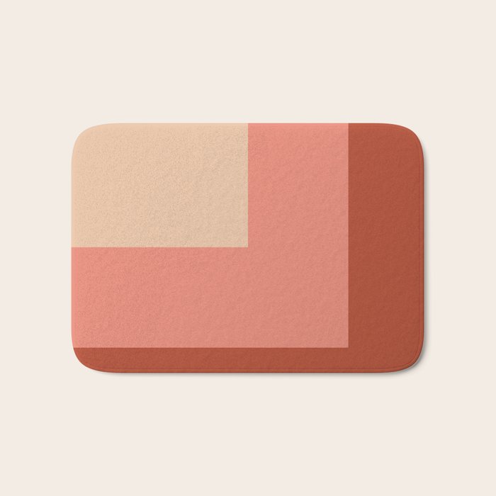 terracotta color block   Bath Mat Gallery Image 1