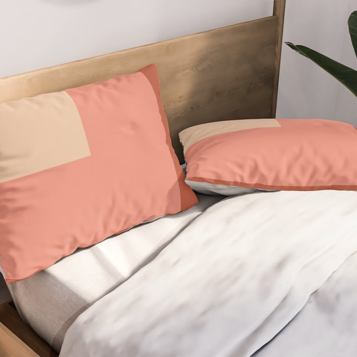 terracotta color block   Pillow Sham Gallery Image 2