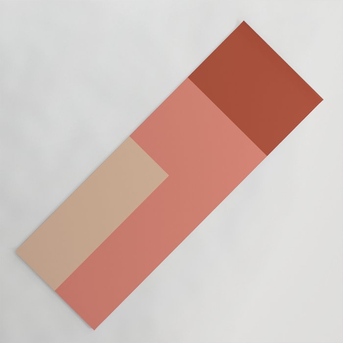 terracotta color block   Yoga Mat Gallery Image 1