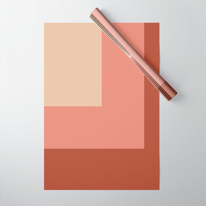 terracotta color block   Wrapping Paper Gallery Image 1