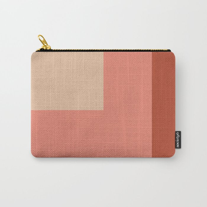 terracotta color block   Carry All Pouch Gallery Image 1