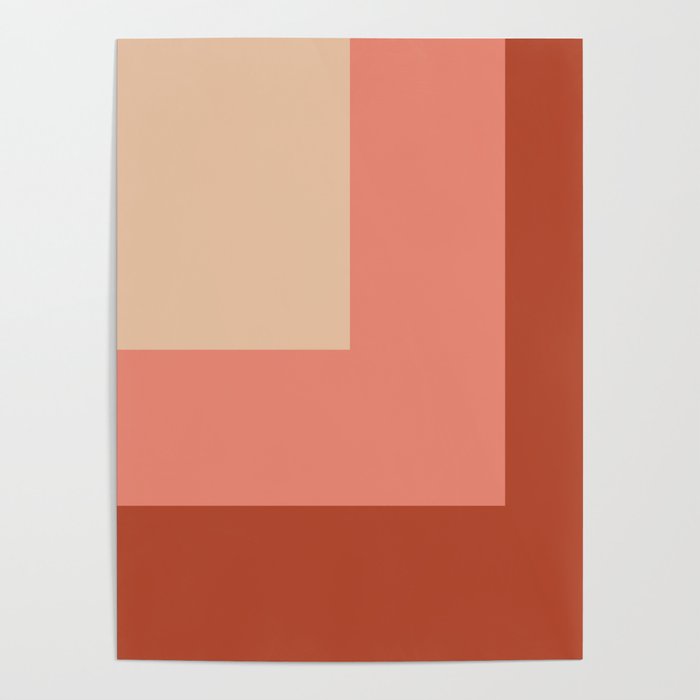 terracotta color block   Poster Gallery Image 1