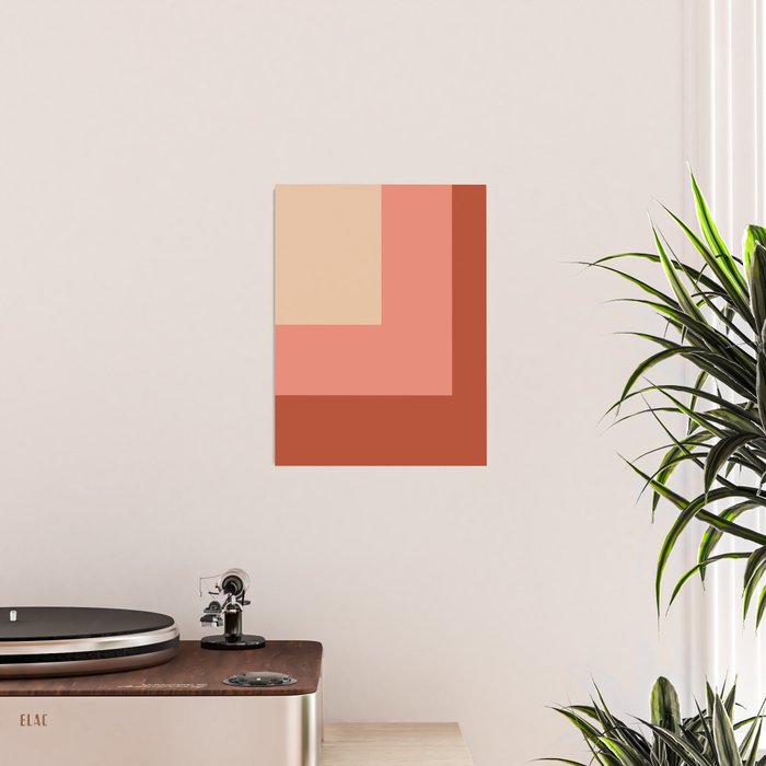 terracotta color block   Poster Gallery Image 2