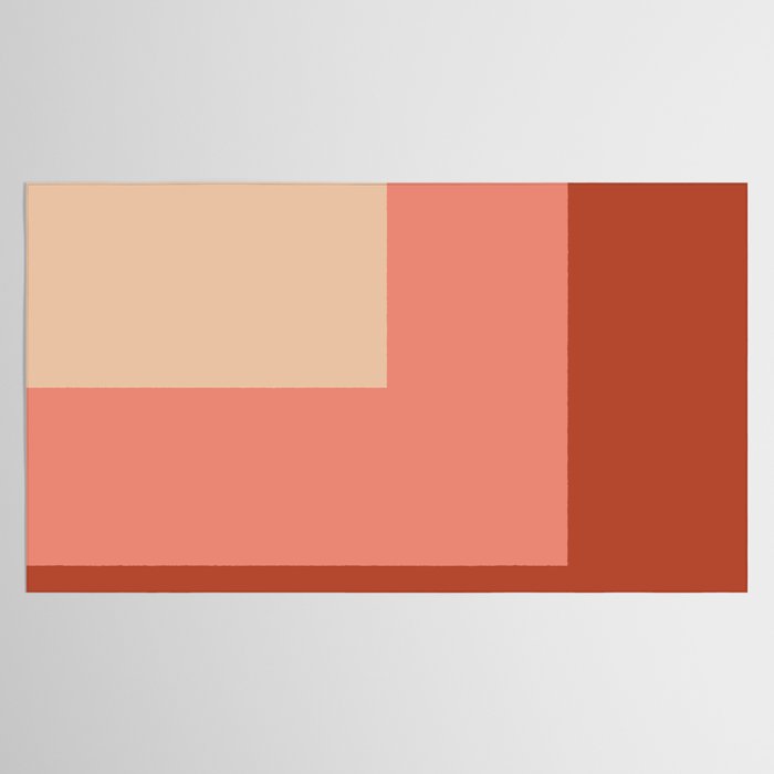 terracotta color block   Tablecloth Gallery Image 2
