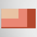 terracotta color block   Tablecloth Gallery Image 2